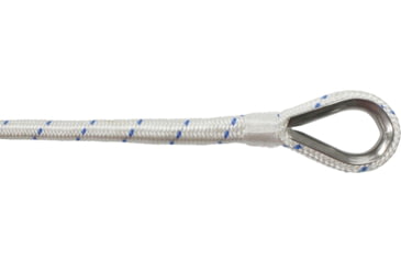 Image of Extreme Max Boattector Double Braid Nylon Anchor Line With Thimble - 1/2in x 250ft, White w/ Blue Tracer, 3006.2519