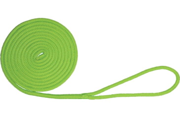 Image of Extreme Max Boattector Double Braid Nylon Dock Line - 3/8in x 20, Neon Green, 3006.2436