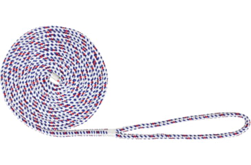 Image of Extreme Max Boattector Double Braid Nylon Dock Line - 3/8in x 20, Old Glory, 3006.2615