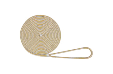 Image of Extreme Max Boattector Double Braid Nylon Dock Line - 3/8in x 20, White &amp; Gold, 3006.209
