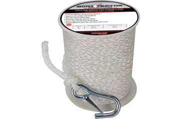 Image of Extreme Max Boattector Hollow Braid Mfp Anchor Line With Snap Hook - 3/8in x 100ft, White, 3006.2072
