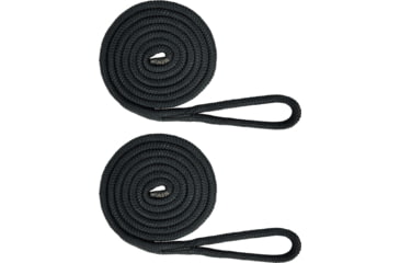 Image of Extreme Max Boattector Premium Double Braid Nylon Fender Line Value 2-Pack - 3/8in x 6, Black, 3006.2168
