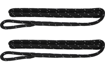 Image of Extreme Max Boattector Premium Double Braid Nylon Fender Line Value 2-Pack - 3/8in x 6, Black with Reflective Tracer, 3006.2603