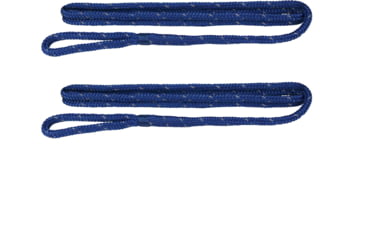 Image of Extreme Max Boattector Premium Double Braid Nylon Fender Line Value 2-Pack - 3/8in x 6, Blue with Reflective Tracer, 3006.2606