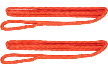 Image of Extreme Max Boattector Premium Double Braid Nylon Fender Line Value 2-Pack - 3/8in x 6, Neon Orange, 3006.2594