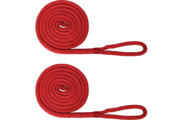 Image of Extreme Max Boattector Premium Double Braid Nylon Fender Line Value 2-Pack - 3/8in x 6, Red, 3006.2588