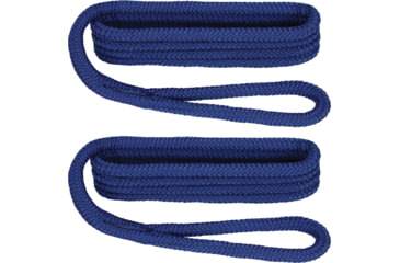 Image of Extreme Max Boattector Premium Double Braid Nylon Fender Line Value 2-Pack - 3/8in x 6, Royal Blue, 3006.2171