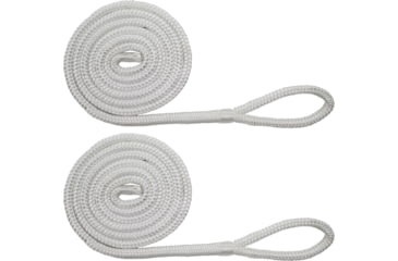 Image of Extreme Max Boattector Premium Double Braid Nylon Fender Line Value 2-Pack - 3/8in x 6, White, 3006.2591