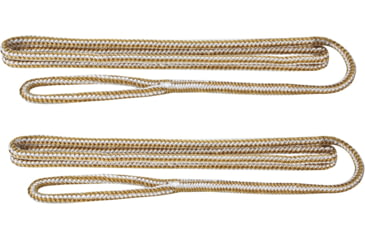 Image of Extreme Max Boattector Premium Double Braid Nylon Fender Line Value 2-Pack - 3/8in x 6, White &amp; Gold, 3006.2165