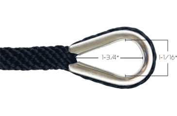 Image of Extreme Max Boattector Solid Braid Mfp Anchor Line With Thimble - 3/8in x 100ft, Black, 3006.2057