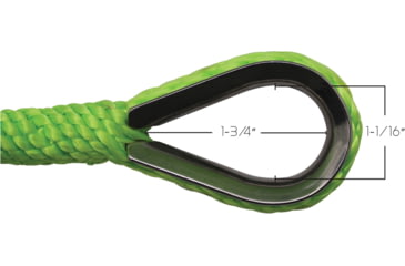 Image of Extreme Max Boattector Solid Braid Mfp Anchor Line With Thimble - 3/8in x 100ft, Neon Green, 3006.2657