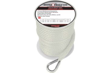 Image of Extreme Max Boattector Solid Braid Mfp Anchor Line With Thimble - 3/8in x 100ft, White, 3006.2054