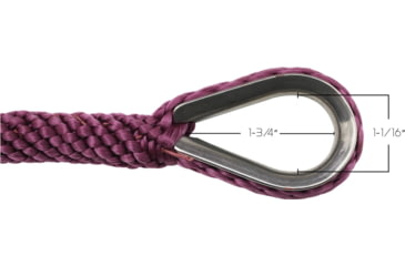 Image of Extreme Max Boattector Solid Braid Mfp Anchor Line With Thimble - 3/8in x 50ft, Burgundy, 3006.2629