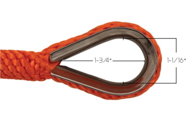 Image of Extreme Max Boattector Solid Braid Mfp Anchor Line With Thimble - 3/8in x 50ft, Neon Orange, 3006.2636
