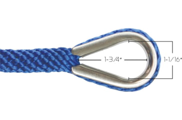 Image of Extreme Max Boattector Solid Braid Mfp Anchor Line With Thimble - 3/8in x 50ft, Royal Blue, 3006.2051