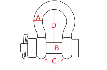 Image of Extreme Max Boattector Stainless Steel Bolt Type Anchor Shackle, 7/16in, Pack of 4, 3006.8375.4