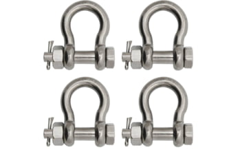 Image of Extreme Max Boattector Stainless Steel Bolt Type Anchor Shackle, 7/16in, Pack of 4, 3006.8375.4