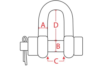 Image of Extreme Max Boattector Stainless Steel Bolt Type Chain Shackle, 1/4in, 3006.8339