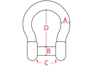 Image of Extreme Max Boattector Stainless Steel Bow Shackle With No Snag Pin, 1/4in, Pack of 4, 3006.8405.4