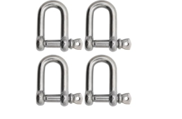 Image of Extreme Max Boattector Stainless Steel D Shackle, 1/4in, Pack of 4, 3006.8237.4