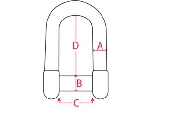 Image of Extreme Max Boattector Stainless Steel D Shackle With No Snag Pin, 1/2in, Pack of 4, 3006.8402.4