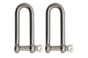 Image of Extreme Max Boattector Stainless Steel Long D Shackle, 1/4in, Pack of 2, 3006.8201.2