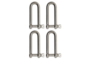 Image of Extreme Max Boattector Stainless Steel Long D Shackle, 1/4in, Pack of 4, 3006.8201.4