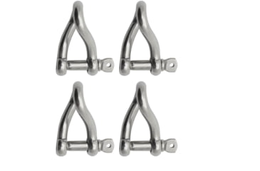 Image of Extreme Max Boattector Stainless Steel Twist Shackle, 1/4in, Pack of 4, 3006.8213.4