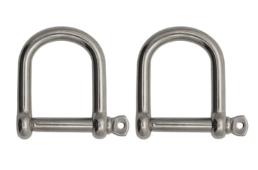 Image of Extreme Max Boattector Stainless Steel Wide D Shackle, 1/4in, Pack of 2, 3006.8225.2