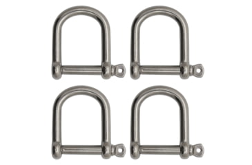 Image of Extreme Max Boattector Stainless Steel Wide D Shackle, 1/4in, Pack of 4, 3006.8225.4