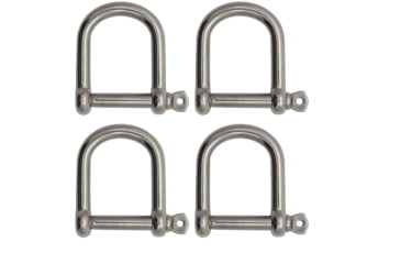 Image of Extreme Max Boattector Stainless Steel Wide D Shackle, 5/16in, Pack of 4, 3006.8228.4