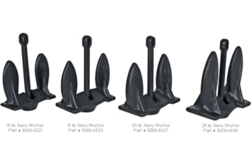 Image of Extreme Max Boattector Vinyl-Coated Navy Anchor, 10lbs., 3006.6521