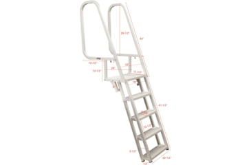 Image of Extreme Max Delu x e Flip Up Dock Ladder w/ Welded Step Assembly 5 Step, 3005.3916
