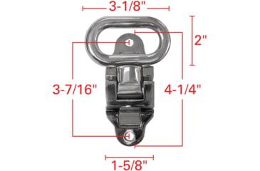 Image of Extreme Max Folding Trailer Step, 2in x 3 5/16in, 5001.5784
