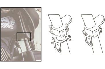 Image of Extreme Max Front End Tie Down Bracket For Indian Chieftain And Roadmaster Motorcycles Chrome, 5001.5804
