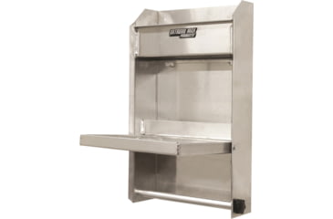 Image of Extreme Max Junior Aluminum Work Station Storage Cabinet Flip Out Work Tray With Paper Towel Rack Organizer For Enclosed Race Trailer Shop Garage Storage, 5001.6053