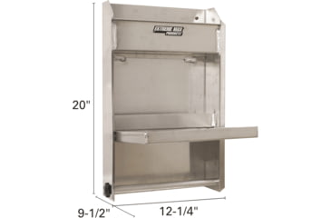 Image of Extreme Max Junior Aluminum Work Station Storage Cabinet Flip Out Work Tray With Paper Towel Rack Organizer For Enclosed Race Trailer Shop Garage Storage, 5001.6053