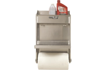 Image of Extreme Max Junior Aluminum Work Station Storage Cabinet Flip Out Work Tray With Paper Towel Rack Organizer For Enclosed Race Trailer Shop Garage Storage, 5001.6053