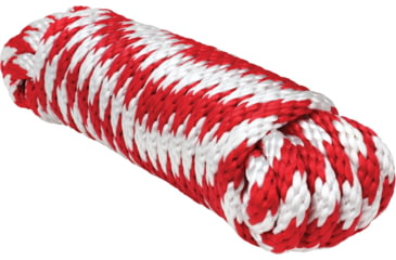 Image of Extreme Max Solid Braid Mfp Utility Rope - 1/2in x 25, Red / White, 3008.0172