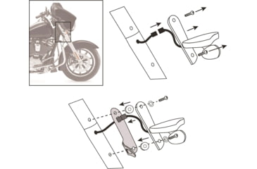 Image of Extreme Max Teardrop Tie Down Brackets For Harley Davidson Electra Glide And Street Glide Motorcycles, 2014 2020 Chrome, 5001.5801