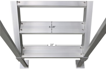 Image of Extreme Max Universal Mount Aluminum Dock Stair 4 Step, 3005.3843