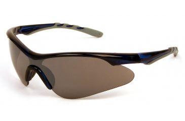 Image of Extreme Optiks Blastir X Sunglasses, Shiny Black Frame, Smoke with Silver Mirror Flash Lens, 10210966.FGX