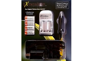 Image of ExtremeBeam 3.0v CR123 PHOTO/CAMERA Charger KIT 4B/pk, Gray, N/A EB-AJ-A02