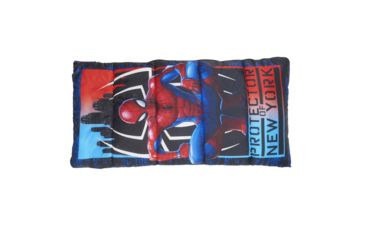 Image of Exxel Outdoors Marvel Spiderman Sleeping Bag, Blue/Red, 28 in X 56 in, M-217120SPD