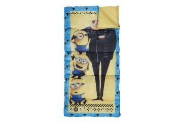 Image of Exxel Outdoors Universal Despicable Me 3 Sleeping Bag, Yellow/Blue, 28 X 56 inch U-2171DM37A