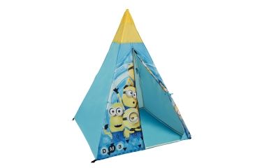 Image of Exxel Outdoors Universal Despicable Me 3 Tee Pee Tent, Blue/Yellow U-TEPEEDM37A