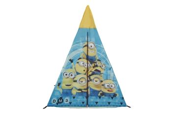 Image of Exxel Outdoors Universal Despicable Me 3 Tee Pee Tent, Blue/Yellow U-TEPEEDM37A