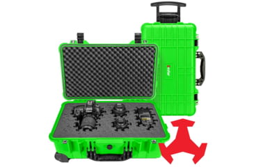 Image of Eylar 22in Carry-On Roller Hard Case Equipped w/Ragar XP Crosslinked Foam Insert, Neon Green, SA00034-NGRN-RG-XP