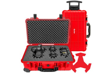 Image of Eylar 22in Carry-On Roller Hard Case Equipped w/Ragar XP Crosslinked Foam Insert, Red, SA00034-RED-RG-XP