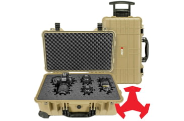 Image of Eylar 22in Carry-On Roller Hard Case Equipped w/Ragar XP Crosslinked Foam Insert, Tan, SA00034-TAN-RG-XP